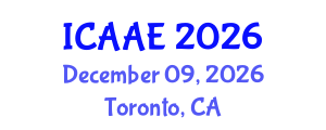 International Conference on Aerospace and Aviation Engineering (ICAAE) December 09, 2026 - Toronto, Canada International Conference on Aerospace and Aviation Engineering (ICAAE) December 09, 2026 - Toronto, Canada
