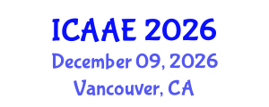 International Conference on Aerospace and Aviation Engineering (ICAAE) December 09, 2026 - Vancouver, Canada International Conference on Aerospace and Aviation Engineering (ICAAE) December 09, 2026 - Vancouver, Canada