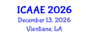 International Conference on Aerospace and Aviation Engineering (ICAAE) December 13, 2026 - Vientiane, Laos International Conference on Aerospace and Aviation Engineering (ICAAE) December 13, 2026 - Vientiane, Laos