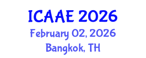 International Conference on Aerospace and Aviation Engineering (ICAAE) February 02, 2026 - Bangkok, Thailand International Conference on Aerospace and Aviation Engineering (ICAAE) February 02, 2026 - Bangkok, Thailand