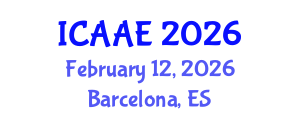International Conference on Aerospace and Aviation Engineering (ICAAE) February 12, 2026 - Barcelona, Spain International Conference on Aerospace and Aviation Engineering (ICAAE) February 12, 2026 - Barcelona, Spain