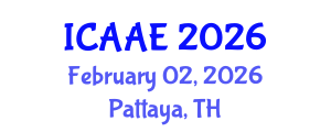 International Conference on Aerospace and Aviation Engineering (ICAAE) February 02, 2026 - Pattaya, Thailand International Conference on Aerospace and Aviation Engineering (ICAAE) February 02, 2026 - Pattaya, Thailand