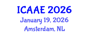 International Conference on Aerospace and Aviation Engineering (ICAAE) January 19, 2026 - Amsterdam, Netherlands International Conference on Aerospace and Aviation Engineering (ICAAE) January 19, 2026 - Amsterdam, Netherlands
