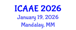 International Conference on Aerospace and Aviation Engineering (ICAAE) January 19, 2026 - Mandalay, Myanmar International Conference on Aerospace and Aviation Engineering (ICAAE) January 19, 2026 - Mandalay, Myanmar