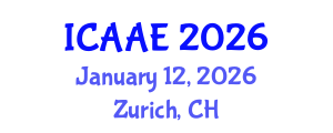 International Conference on Aerospace and Aviation Engineering (ICAAE) January 12, 2026 - Zurich, Switzerland International Conference on Aerospace and Aviation Engineering (ICAAE) January 12, 2026 - Zurich, Switzerland