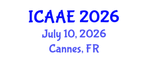 International Conference on Aerospace and Aviation Engineering (ICAAE) July 10, 2026 - Cannes, France International Conference on Aerospace and Aviation Engineering (ICAAE) July 10, 2026 - Cannes, France