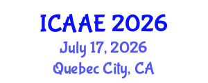 International Conference on Aerospace and Aviation Engineering (ICAAE) July 17, 2026 - Quebec City, Canada International Conference on Aerospace and Aviation Engineering (ICAAE) July 17, 2026 - Quebec City, Canada