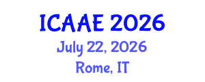 International Conference on Aerospace and Aviation Engineering (ICAAE) July 22, 2026 - Rome, Italy International Conference on Aerospace and Aviation Engineering (ICAAE) July 22, 2026 - Rome, Italy
