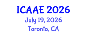 International Conference on Aerospace and Aviation Engineering (ICAAE) July 19, 2026 - Toronto, Canada International Conference on Aerospace and Aviation Engineering (ICAAE) July 19, 2026 - Toronto, Canada
