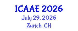 International Conference on Aerospace and Aviation Engineering (ICAAE) July 29, 2026 - Zurich, Switzerland International Conference on Aerospace and Aviation Engineering (ICAAE) July 29, 2026 - Zurich, Switzerland
