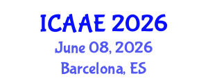 International Conference on Aerospace and Aviation Engineering (ICAAE) June 08, 2026 - Barcelona, Spain International Conference on Aerospace and Aviation Engineering (ICAAE) June 08, 2026 - Barcelona, Spain