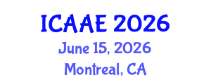 International Conference on Aerospace and Aviation Engineering (ICAAE) June 15, 2026 - Montreal, Canada International Conference on Aerospace and Aviation Engineering (ICAAE) June 15, 2026 - Montreal, Canada