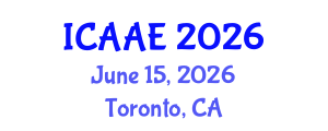 International Conference on Aerospace and Aviation Engineering (ICAAE) June 15, 2026 - Toronto, Canada International Conference on Aerospace and Aviation Engineering (ICAAE) June 15, 2026 - Toronto, Canada
