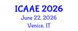 International Conference on Aerospace and Aviation Engineering (ICAAE) June 22, 2026 - Venice, Italy International Conference on Aerospace and Aviation Engineering (ICAAE) June 22, 2026 - Venice, Italy