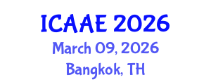 International Conference on Aerospace and Aviation Engineering (ICAAE) March 09, 2026 - Bangkok, Thailand International Conference on Aerospace and Aviation Engineering (ICAAE) March 09, 2026 - Bangkok, Thailand