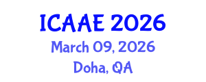 International Conference on Aerospace and Aviation Engineering (ICAAE) March 09, 2026 - Doha, Qatar International Conference on Aerospace and Aviation Engineering (ICAAE) March 09, 2026 - Doha, Qatar
