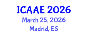 International Conference on Aerospace and Aviation Engineering (ICAAE) March 25, 2026 - Madrid, Spain