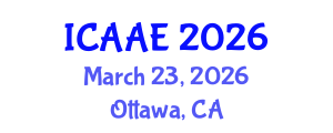 International Conference on Aerospace and Aviation Engineering (ICAAE) March 23, 2026 - Ottawa, Canada International Conference on Aerospace and Aviation Engineering (ICAAE) March 23, 2026 - Ottawa, Canada
