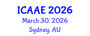 International Conference on Aerospace and Aviation Engineering (ICAAE) March 30, 2026 - Sydney, Australia International Conference on Aerospace and Aviation Engineering (ICAAE) March 30, 2026 - Sydney, Australia