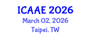 International Conference on Aerospace and Aviation Engineering (ICAAE) March 02, 2026 - Taipei, Taiwan International Conference on Aerospace and Aviation Engineering (ICAAE) March 02, 2026 - Taipei, Taiwan