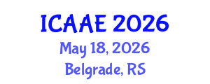 International Conference on Aerospace and Aviation Engineering (ICAAE) May 18, 2026 - Belgrade, Serbia