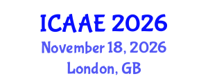 International Conference on Aerospace and Aviation Engineering (ICAAE) November 18, 2026 - London, United Kingdom International Conference on Aerospace and Aviation Engineering (ICAAE) November 18, 2026 - London, United Kingdom