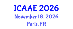 International Conference on Aerospace and Aviation Engineering (ICAAE) November 18, 2026 - Paris, France International Conference on Aerospace and Aviation Engineering (ICAAE) November 18, 2026 - Paris, France