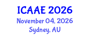 International Conference on Aerospace and Aviation Engineering (ICAAE) November 04, 2026 - Sydney, Australia International Conference on Aerospace and Aviation Engineering (ICAAE) November 04, 2026 - Sydney, Australia