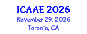 International Conference on Aerospace and Aviation Engineering (ICAAE) November 29, 2026 - Toronto, Canada International Conference on Aerospace and Aviation Engineering (ICAAE) November 29, 2026 - Toronto, Canada