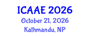 International Conference on Aerospace and Aviation Engineering (ICAAE) October 21, 2026 - Kathmandu, Nepal International Conference on Aerospace and Aviation Engineering (ICAAE) October 21, 2026 - Kathmandu, Nepal