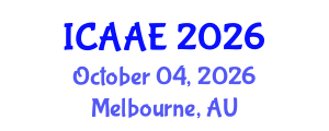 International Conference on Aerospace and Aviation Engineering (ICAAE) October 04, 2026 - Melbourne, Australia International Conference on Aerospace and Aviation Engineering (ICAAE) October 04, 2026 - Melbourne, Australia