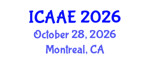 International Conference on Aerospace and Aviation Engineering (ICAAE) October 28, 2026 - Montreal, Canada International Conference on Aerospace and Aviation Engineering (ICAAE) October 28, 2026 - Montreal, Canada