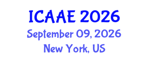 International Conference on Aerospace and Aviation Engineering (ICAAE) September 09, 2026 - New York, United States International Conference on Aerospace and Aviation Engineering (ICAAE) September 09, 2026 - New York, United States