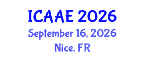 International Conference on Aerospace and Aviation Engineering (ICAAE) September 16, 2026 - Nice, France