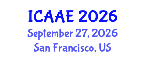 International Conference on Aerospace and Aviation Engineering (ICAAE) September 27, 2026 - San Francisco, United States International Conference on Aerospace and Aviation Engineering (ICAAE) September 27, 2026 - San Francisco, United States