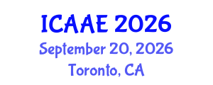 International Conference on Aerospace and Aviation Engineering (ICAAE) September 20, 2026 - Toronto, Canada International Conference on Aerospace and Aviation Engineering (ICAAE) September 20, 2026 - Toronto, Canada