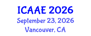 International Conference on Aerospace and Aviation Engineering (ICAAE) September 23, 2026 - Vancouver, Canada