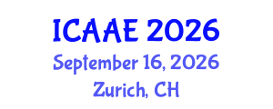 International Conference on Aerospace and Aviation Engineering (ICAAE) September 16, 2026 - Zurich, Switzerland International Conference on Aerospace and Aviation Engineering (ICAAE) September 16, 2026 - Zurich, Switzerland