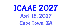 International Conference on Aerospace and Aviation Engineering (ICAAE) April 15, 2027 - Cape Town, South Africa International Conference on Aerospace and Aviation Engineering (ICAAE) April 15, 2027 - Cape Town, South Africa