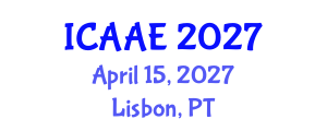 International Conference on Aerospace and Aviation Engineering (ICAAE) April 15, 2027 - Lisbon, Portugal International Conference on Aerospace and Aviation Engineering (ICAAE) April 15, 2027 - Lisbon, Portugal