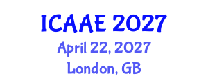 International Conference on Aerospace and Aviation Engineering (ICAAE) April 22, 2027 - London, United Kingdom International Conference on Aerospace and Aviation Engineering (ICAAE) April 22, 2027 - London, United Kingdom