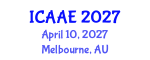 International Conference on Aerospace and Aviation Engineering (ICAAE) April 10, 2027 - Melbourne, Australia International Conference on Aerospace and Aviation Engineering (ICAAE) April 10, 2027 - Melbourne, Australia