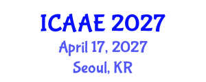 International Conference on Aerospace and Aviation Engineering (ICAAE) April 17, 2027 - Seoul, Republic of Korea International Conference on Aerospace and Aviation Engineering (ICAAE) April 17, 2027 - Seoul, Republic of Korea