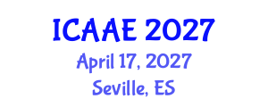 International Conference on Aerospace and Aviation Engineering (ICAAE) April 17, 2027 - Seville, Spain International Conference on Aerospace and Aviation Engineering (ICAAE) April 17, 2027 - Seville, Spain