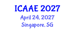International Conference on Aerospace and Aviation Engineering (ICAAE) April 24, 2027 - Singapore, Singapore International Conference on Aerospace and Aviation Engineering (ICAAE) April 24, 2027 - Singapore, Singapore