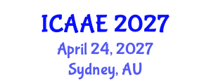 International Conference on Aerospace and Aviation Engineering (ICAAE) April 24, 2027 - Sydney, Australia International Conference on Aerospace and Aviation Engineering (ICAAE) April 24, 2027 - Sydney, Australia