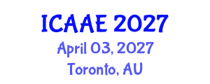 International Conference on Aerospace and Aviation Engineering (ICAAE) April 03, 2027 - Toronto, Australia International Conference on Aerospace and Aviation Engineering (ICAAE) April 03, 2027 - Toronto, Australia