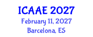 International Conference on Aerospace and Aviation Engineering (ICAAE) February 11, 2027 - Barcelona, Spain International Conference on Aerospace and Aviation Engineering (ICAAE) February 11, 2027 - Barcelona, Spain