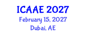 International Conference on Aerospace and Aviation Engineering (ICAAE) February 15, 2027 - Dubai, United Arab Emirates International Conference on Aerospace and Aviation Engineering (ICAAE) February 15, 2027 - Dubai, United Arab Emirates