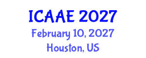 International Conference on Aerospace and Aviation Engineering (ICAAE) February 10, 2027 - Houston, United States International Conference on Aerospace and Aviation Engineering (ICAAE) February 10, 2027 - Houston, United States